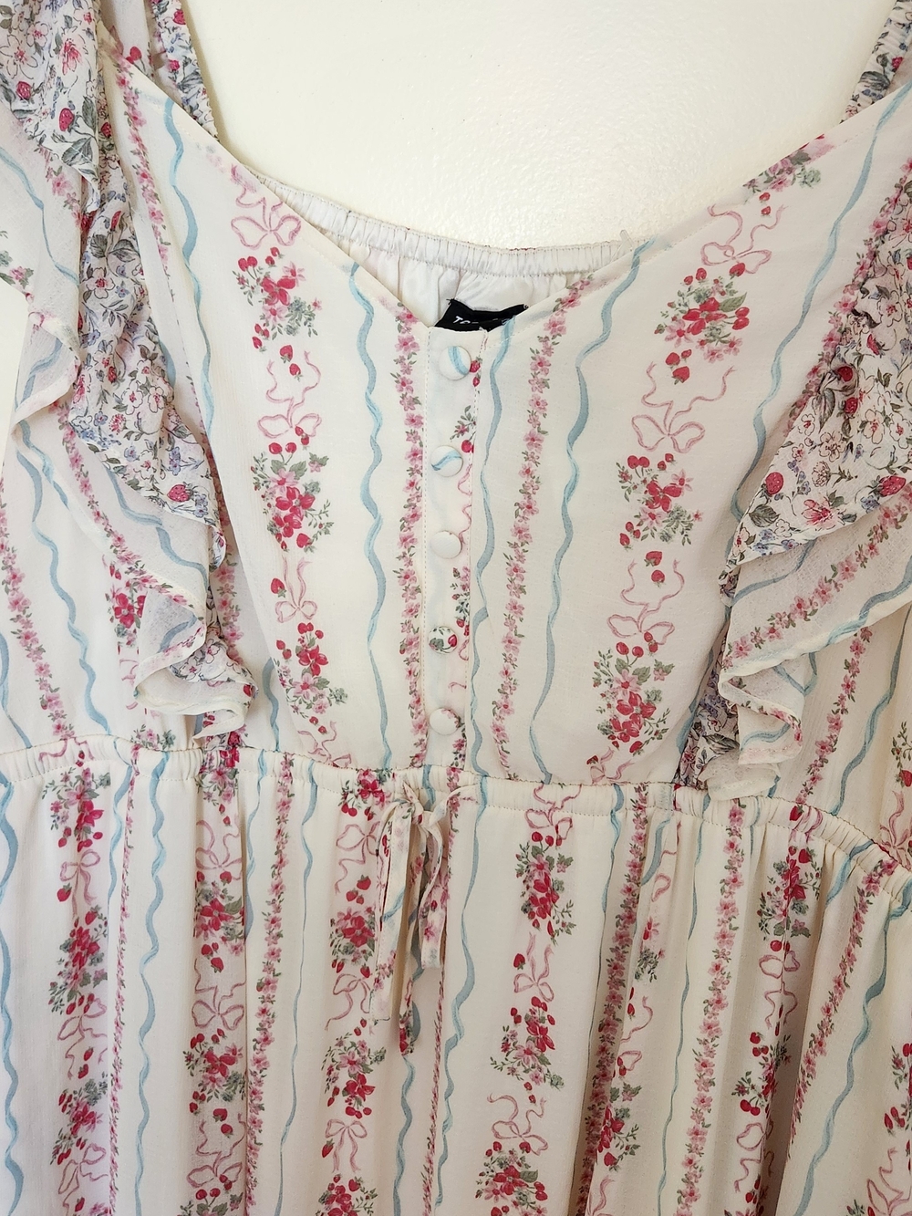 NWT TORRID antoinette Maxi Ruffle Chiffon Cottagecore Floral Prairie Dress 3 - Picture 6 of 10